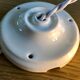 Vintage lampshade suspension and porcelain rosette