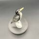 Porcelain bird Hollóháza – Vintage Hungarian sculpture from the 1960s