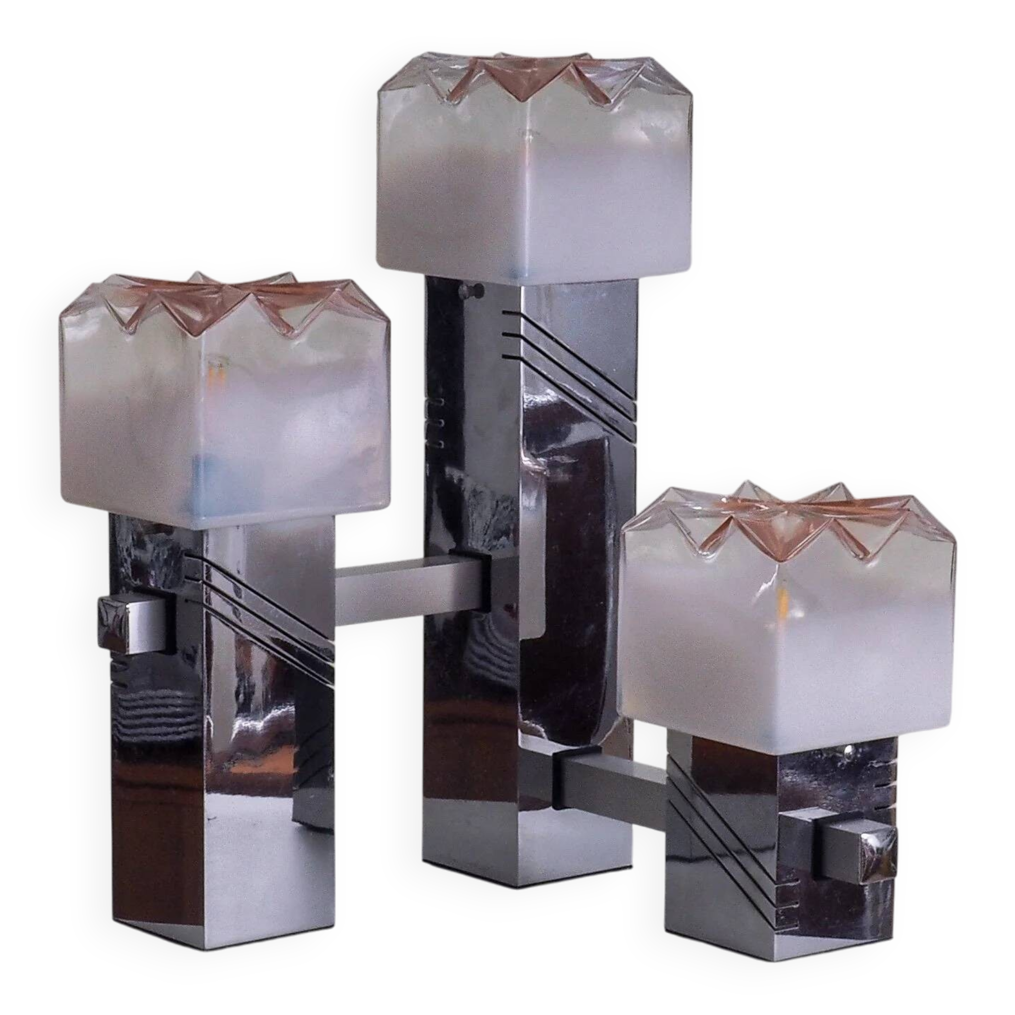 Table lamp with Murano glass shades by Gaetano Sciolari