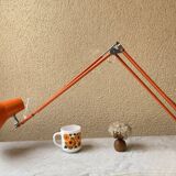 Office lamp architect aluminor France vintage 70s orange