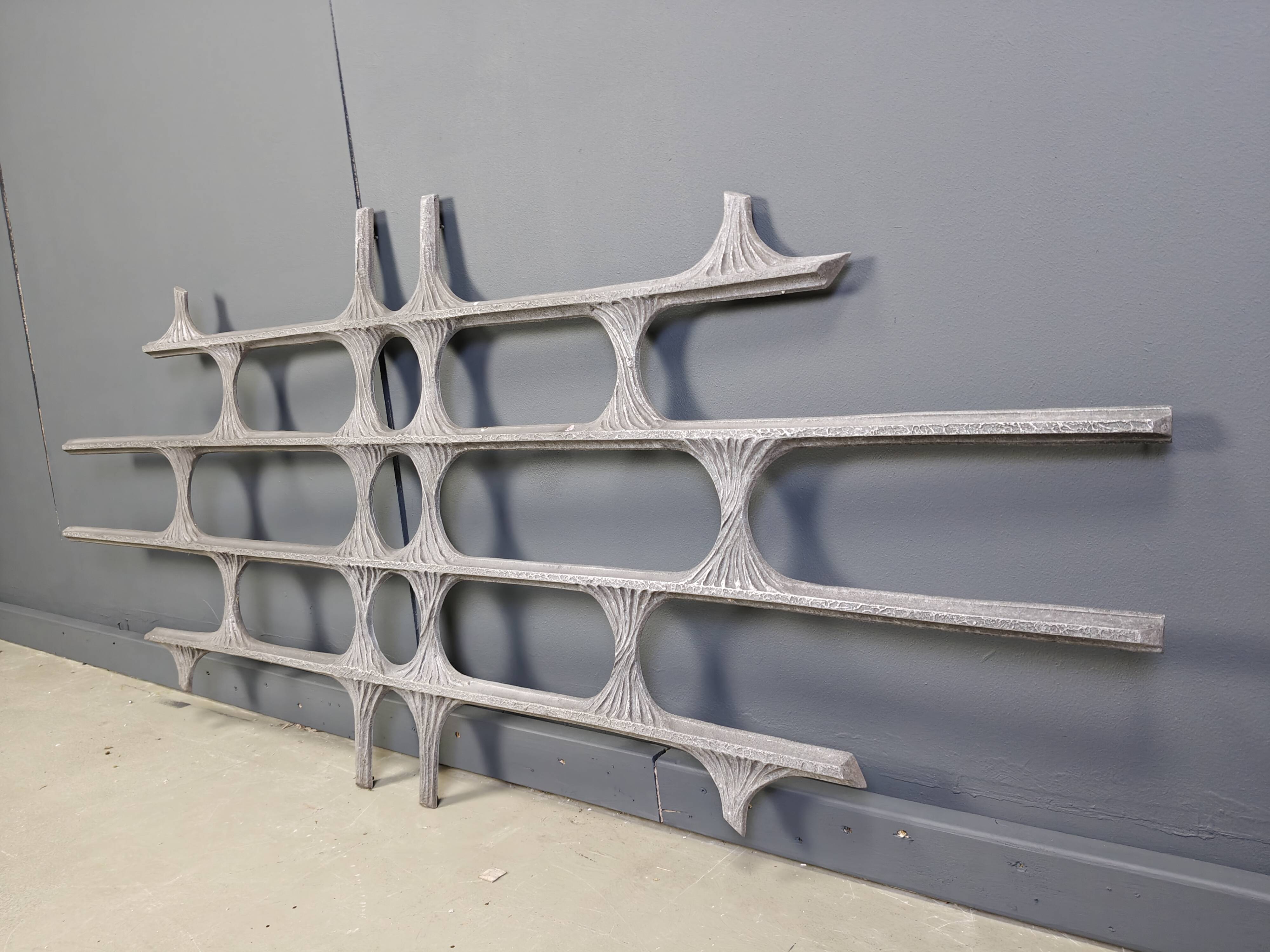 Vintage large brutalist wall sculpture, 1970s