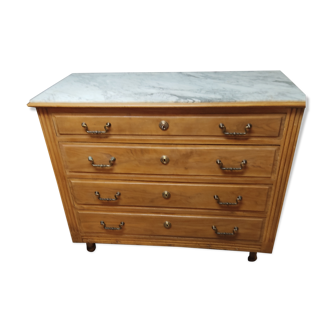 4 drawers in oak dresser