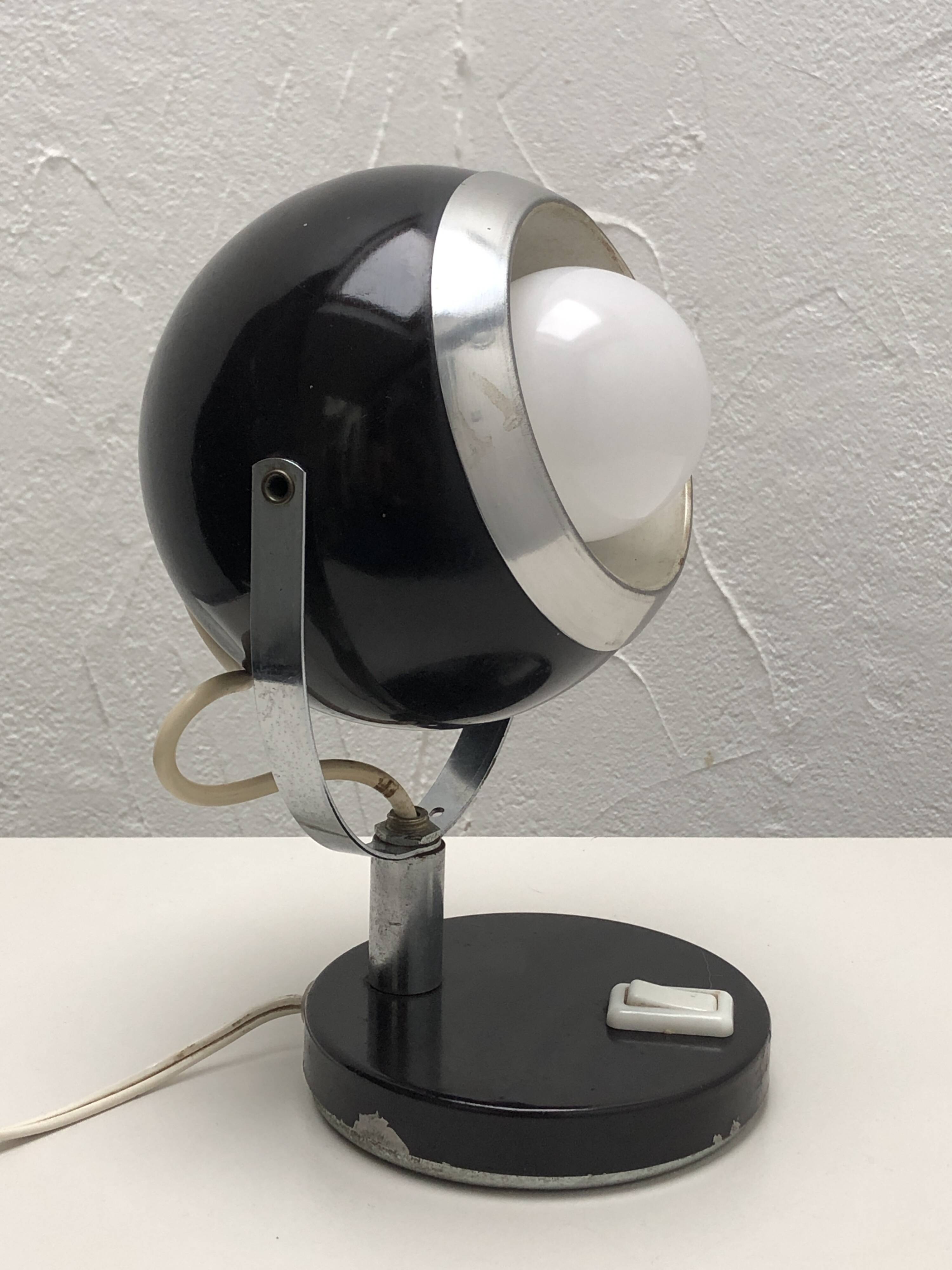 Black table eyeball lamp, 1960/1970