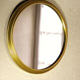 Round mirror with gold frame 31 cm
