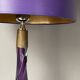 Large Purple Crystal Table Lamp, Signed by Vannes Le Chatel, France