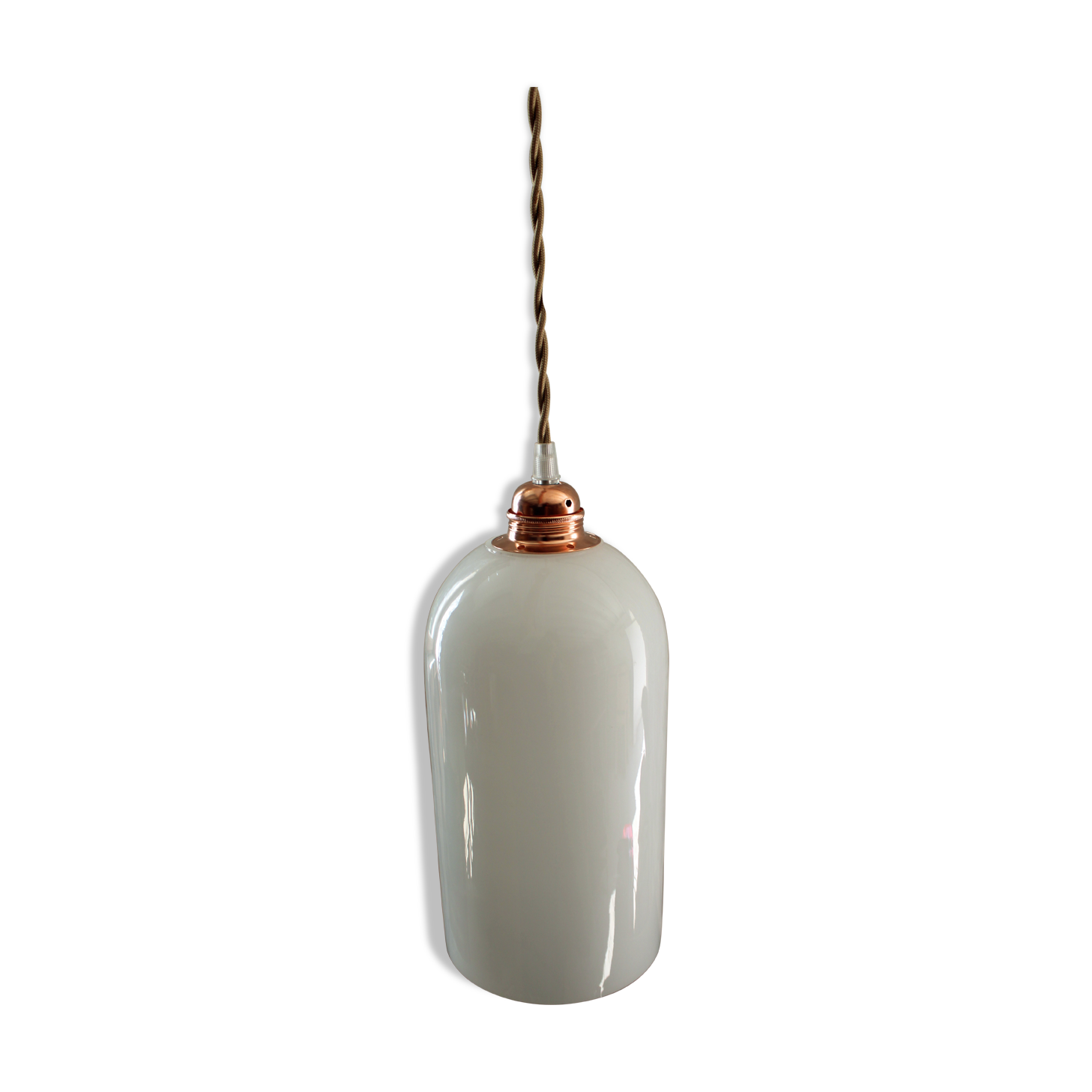Hanging lamp in opaline