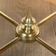 Round coffee table in brass with a marble top from the Ramsay house.