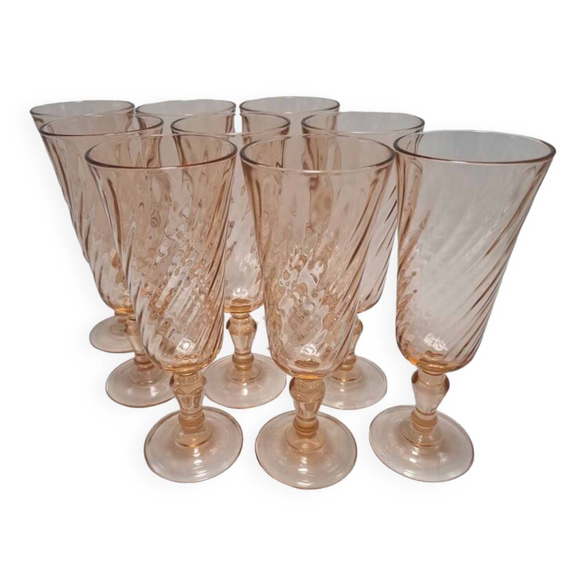 Ensemble de 9 flûtes vintage Rosaline