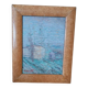 oil painting on hardboard signed Moretti