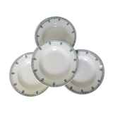 4 vintage soup plates from St Amand