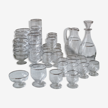 Blown glass service 46 pieces