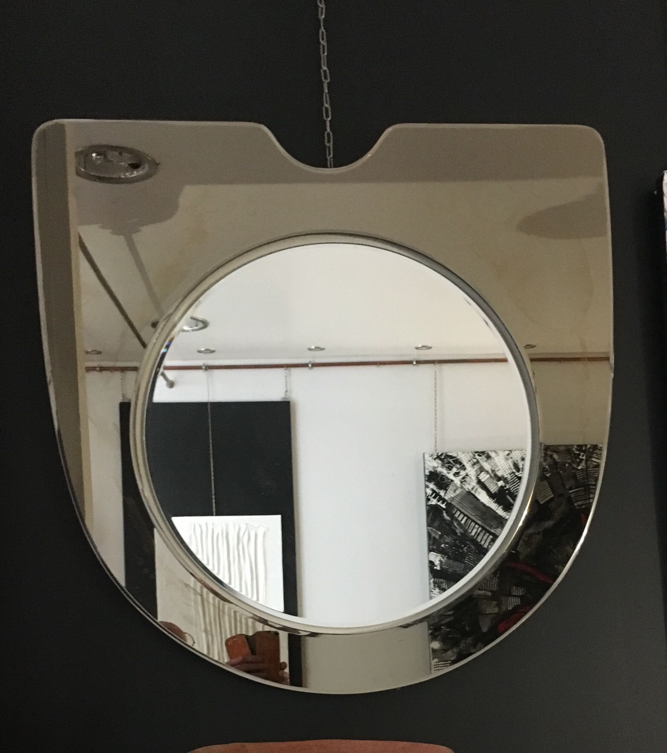 Mirror crystal art 60s, unusual shape 78x78 cm