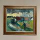 Huile sur toile suédoise – « Fermes » par Arnold William Pedersen