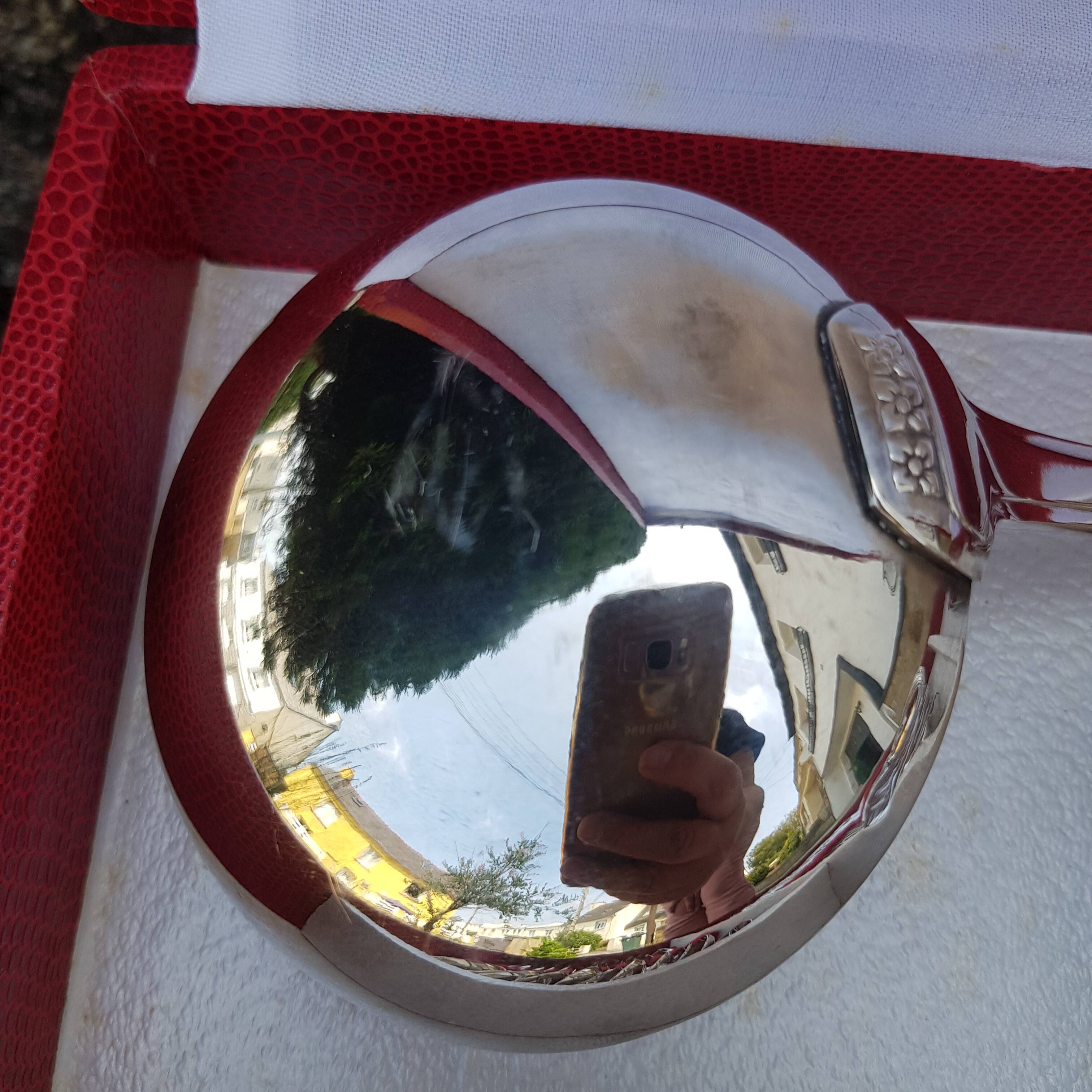 Silver metal housewife