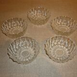 Mont blanc cups in pressed molded glass