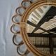 Miroir rotin vintage 1970