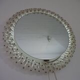 Austrian Illuminated Flower Mirror, 1960s
