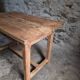 Vintage pine kitchen table or desk with two drawers – 1950s