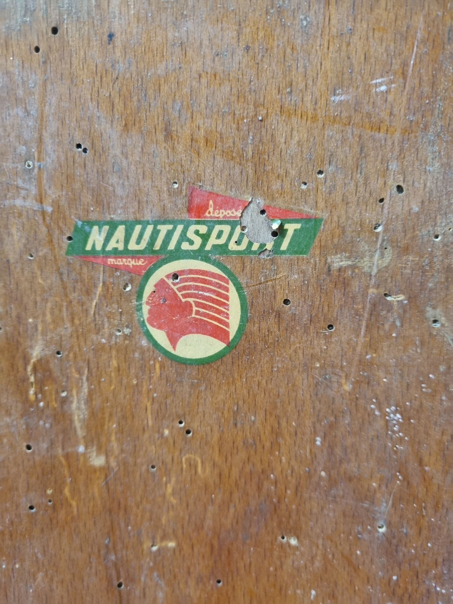 Pagaie rame vintage de 1960,  Nautisport
