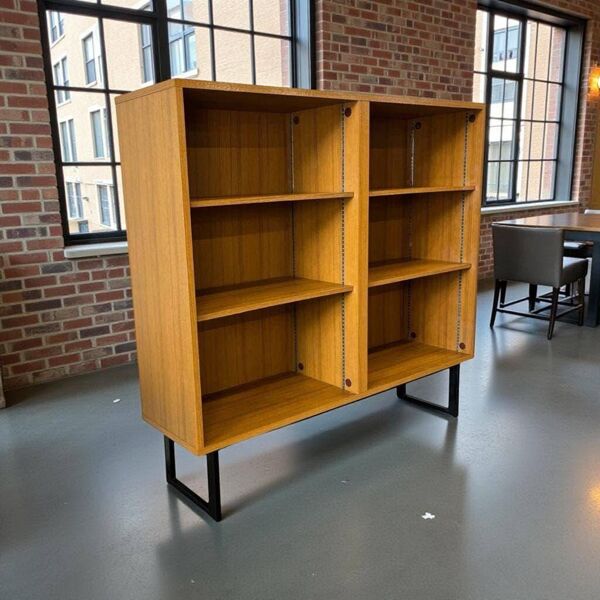 Étagère, bibliothèque Meurop vintage en bois
