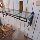 Wrought iron console, 50's