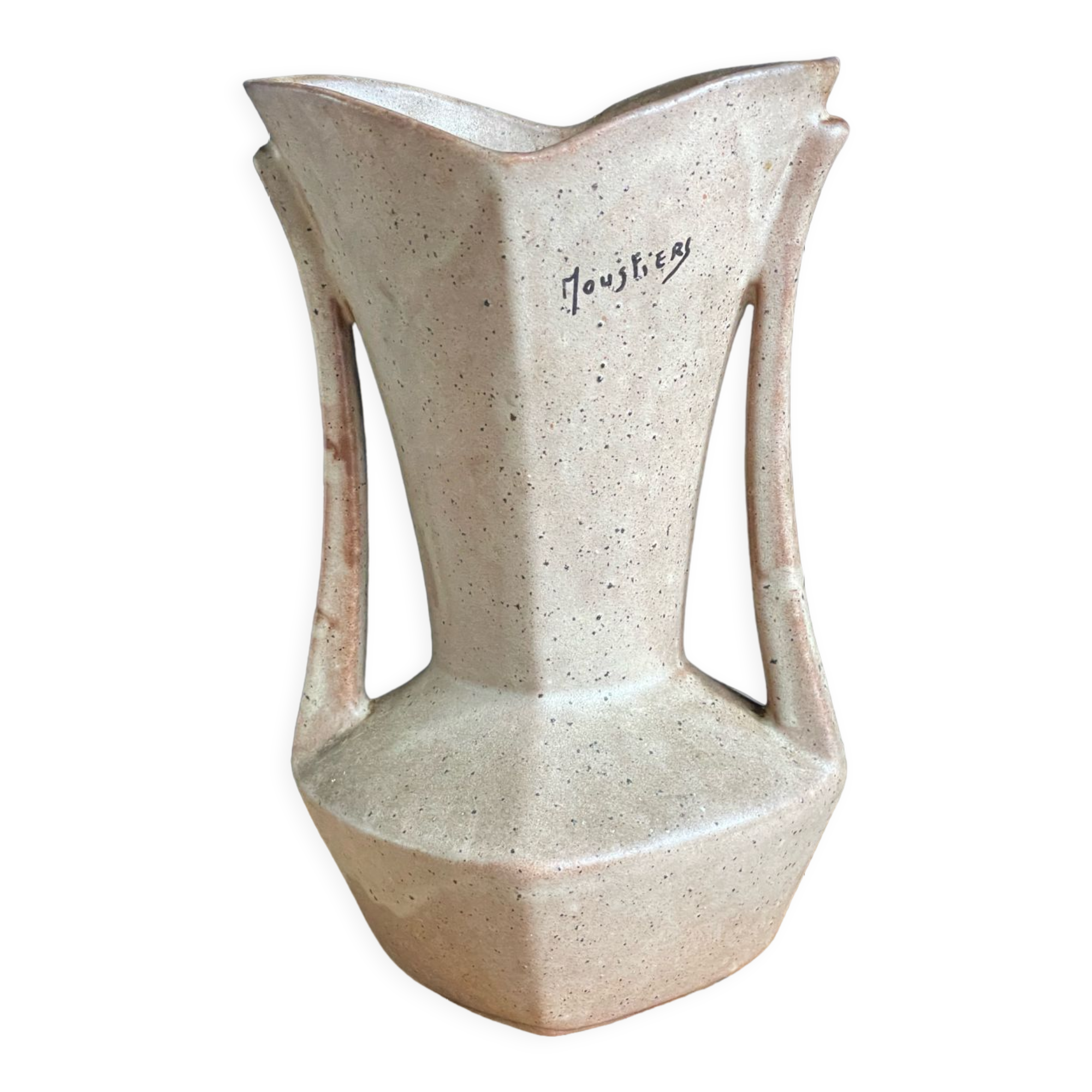 Vintage Vallauris 2-handled vase