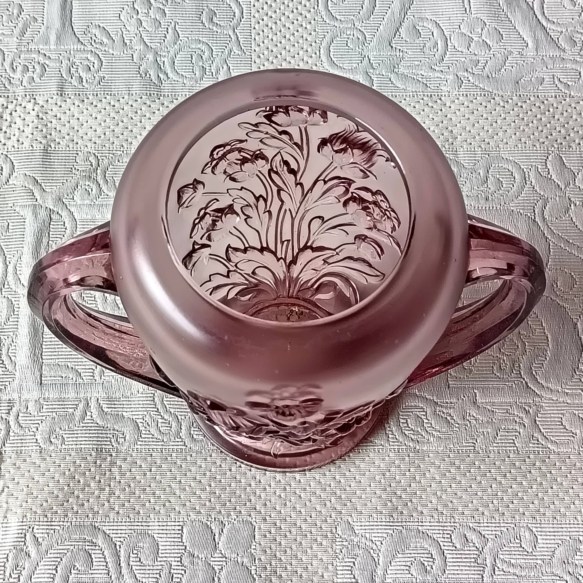 Vintage purple art deco verelys vase, "les campanules" model