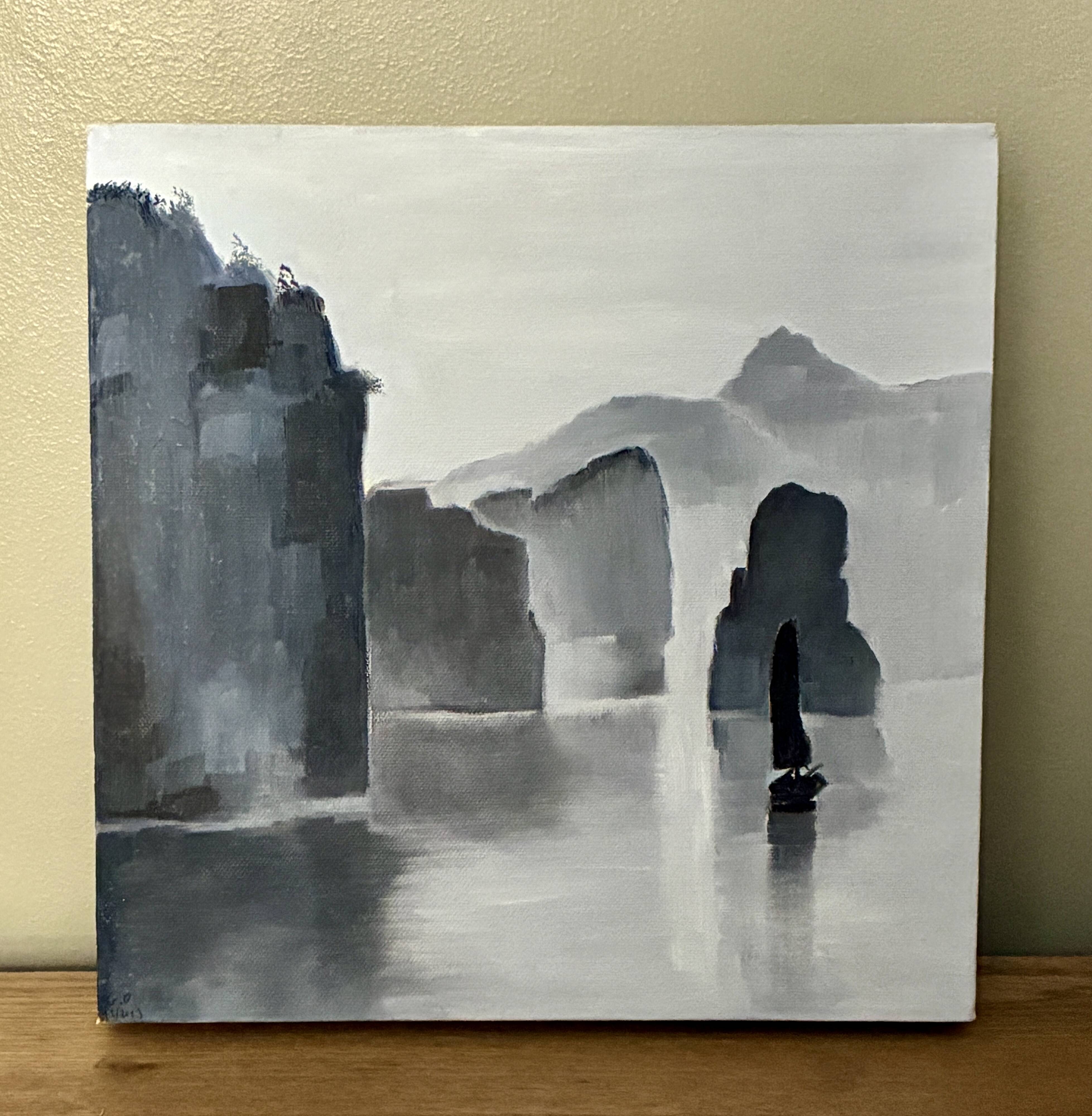 Tableau peinture sur toile baie d'Halong