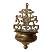Antique 19th Century Brass and Bronze Benitier IHS