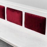 Banc 4 places en bois et velours