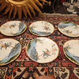 6 Gien France Caribbean dinner plates Magellan pattern Diameter: 22.5cm