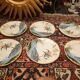 6 Gien France Caribbean dinner plates Magellan pattern Diameter: 22.5cm