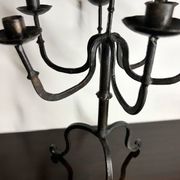 Brutalist wrought iron candlestick from the 60s