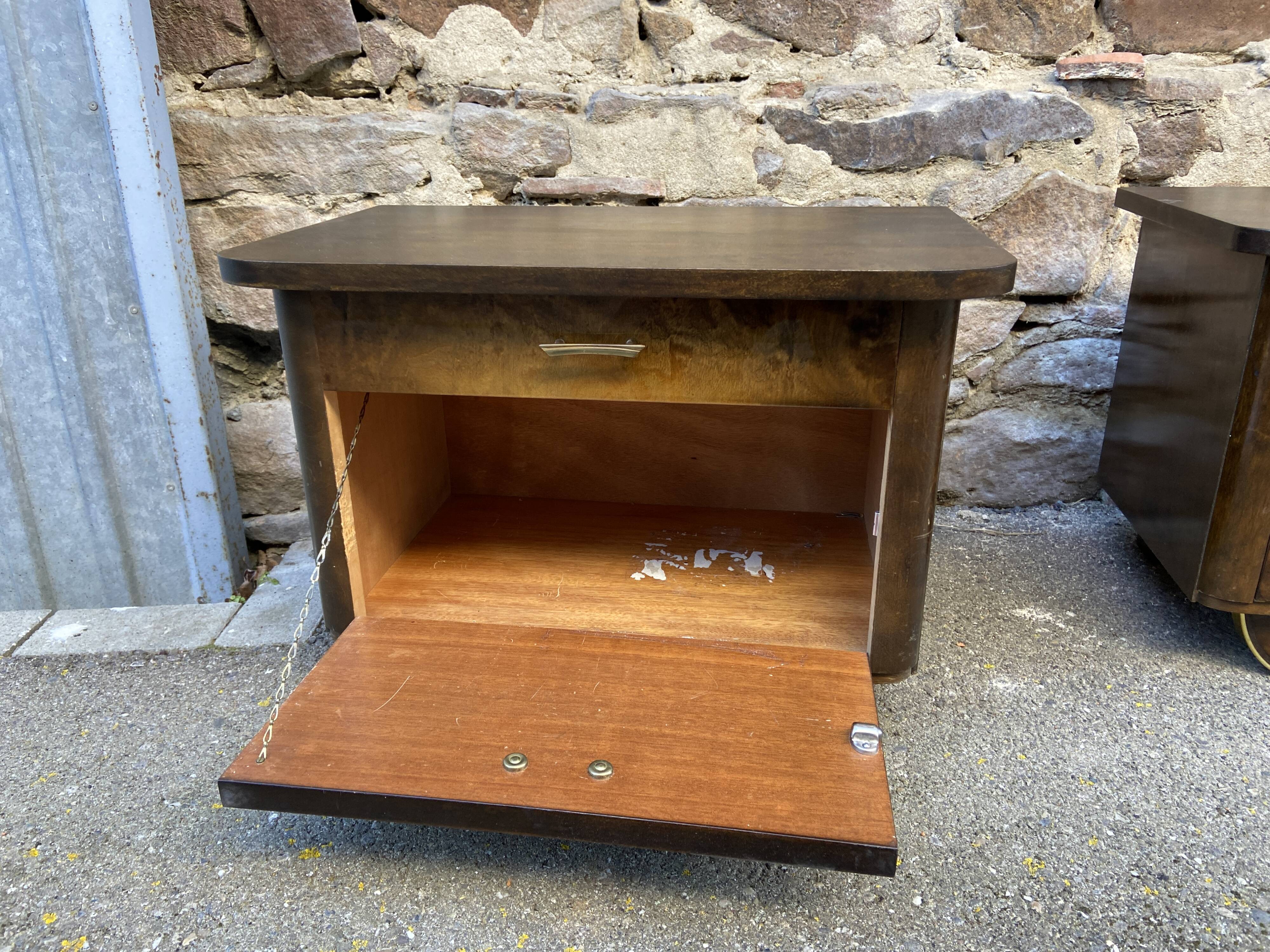 Pair of vintage 1960s bedside tables