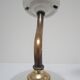 Pair of porcelain sconces brass glass of clchy white art deco