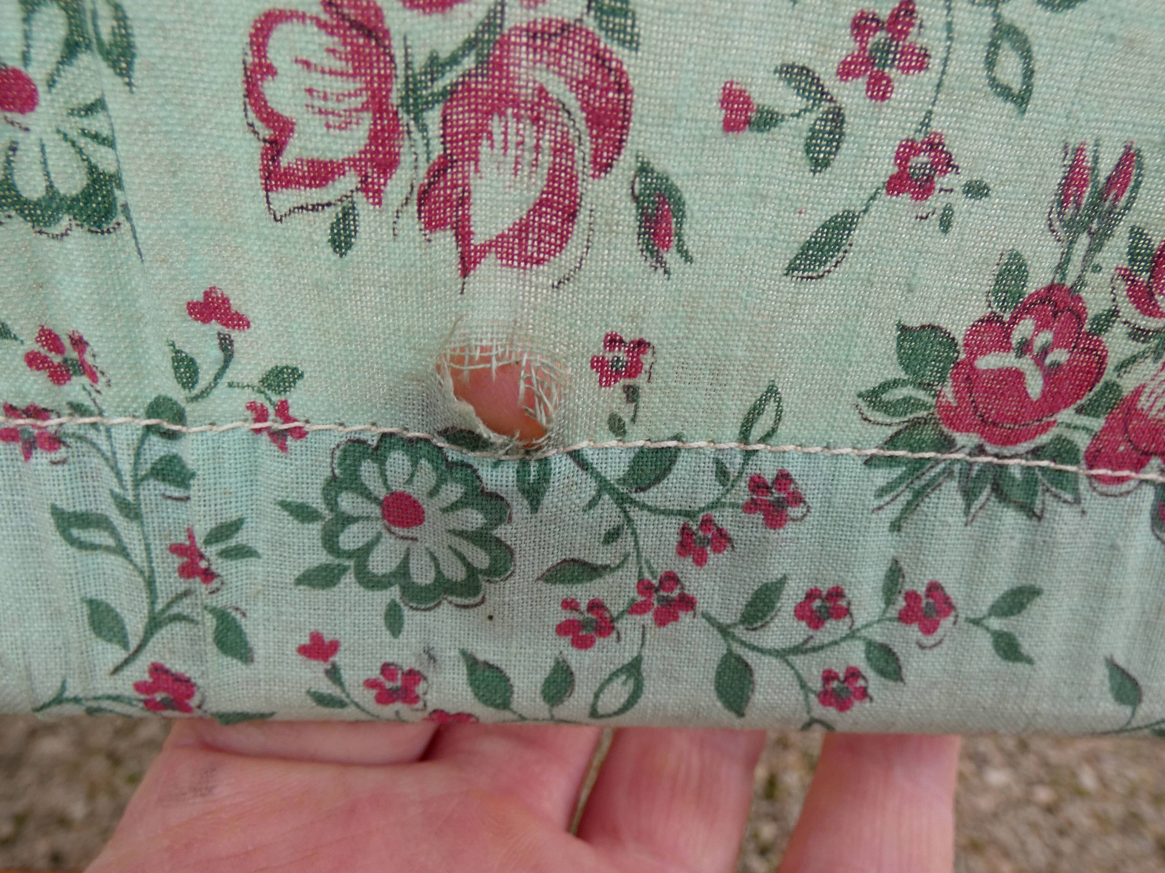 old vintage fabric screen
