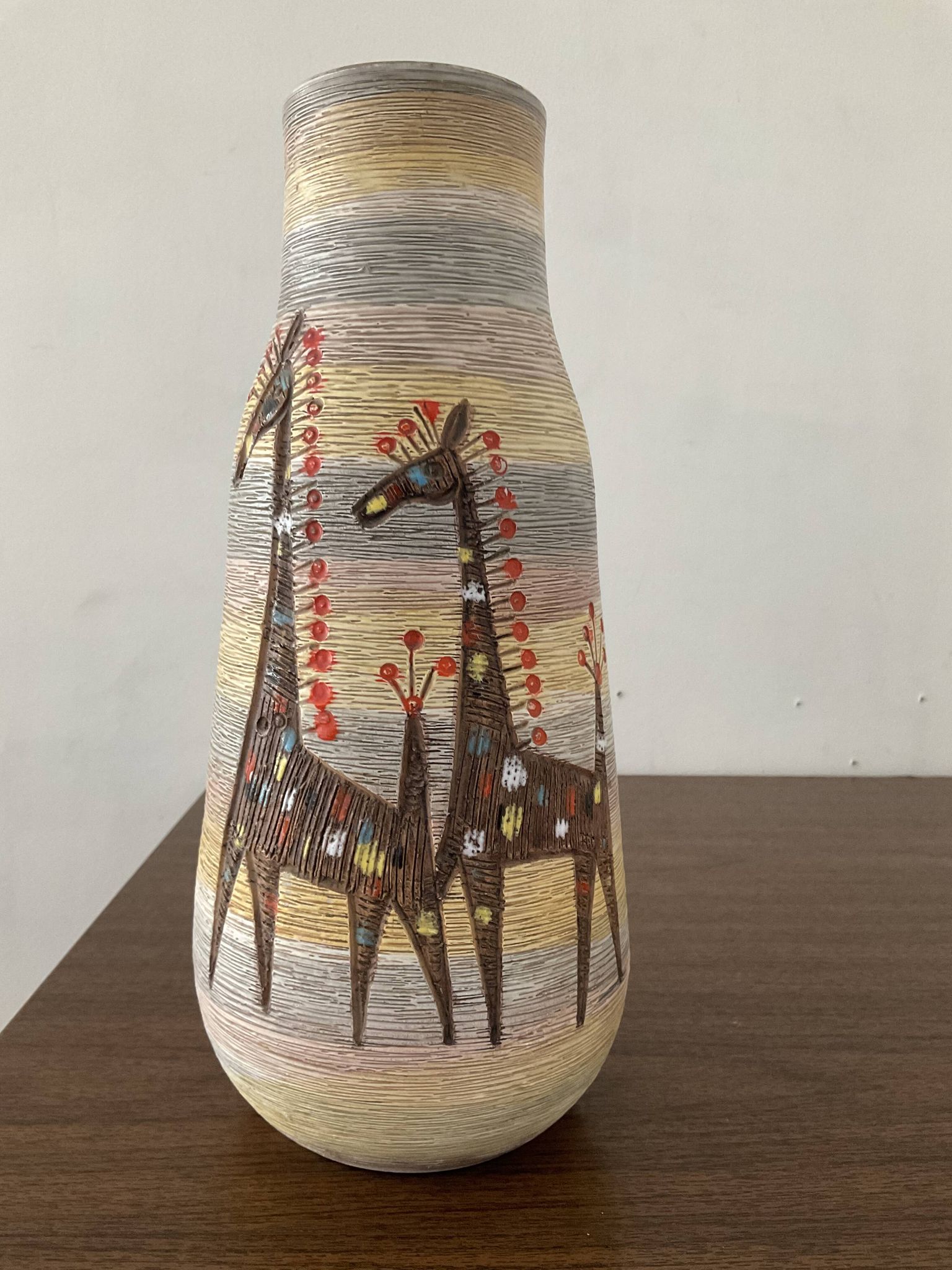 Fratelli Fanciullacci vase in ceramic from the 60s Italy
