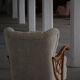 Pair of modern Swedish lounge chairs, shearling sheepskin and elm, 1940s.