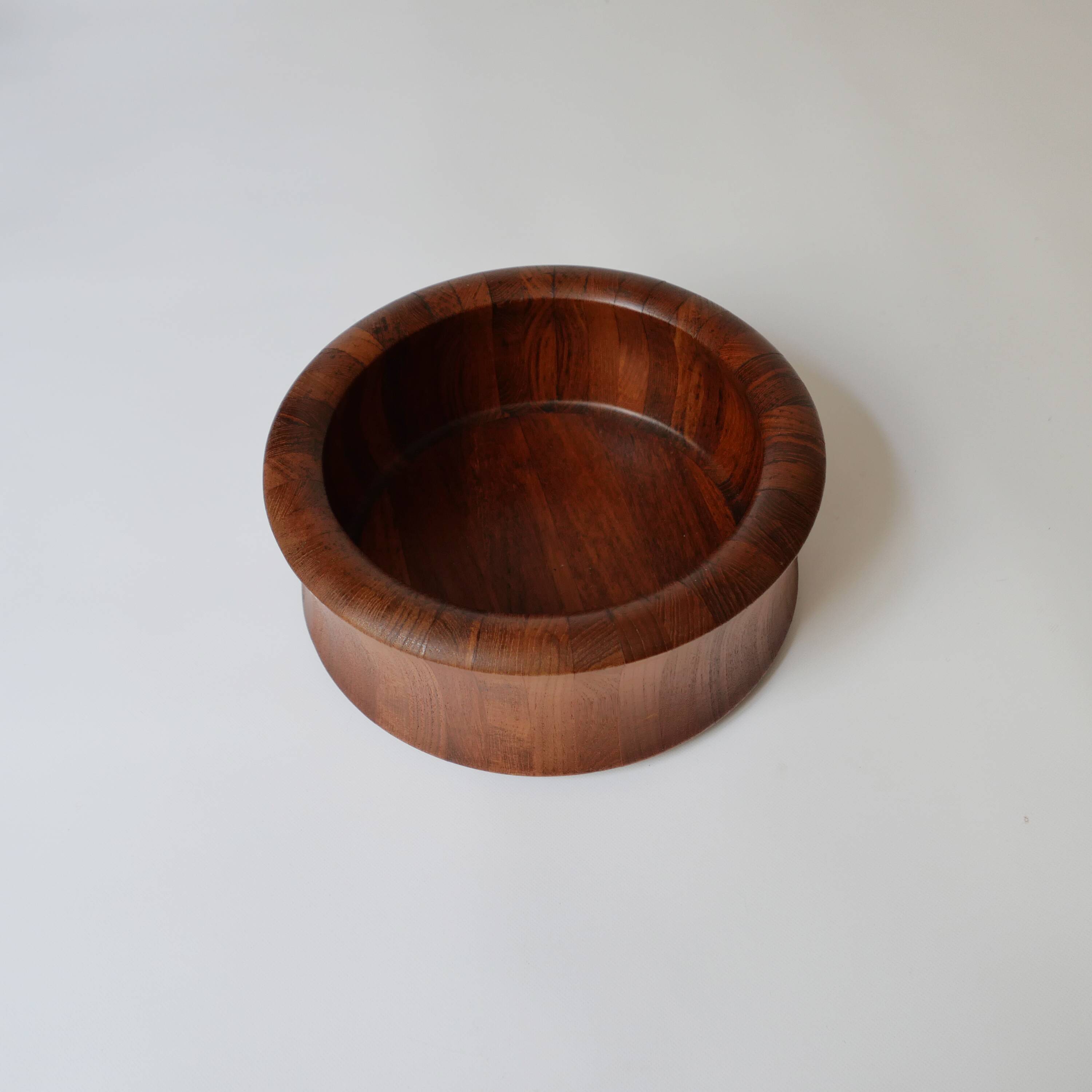 Danish teak wooden salad bowl vintage Scandinavian design 1970 Digsmed Denmark
