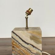LAMP 1970 ON ONYX FOOT DESIGN FRENCH WORK MARMARA