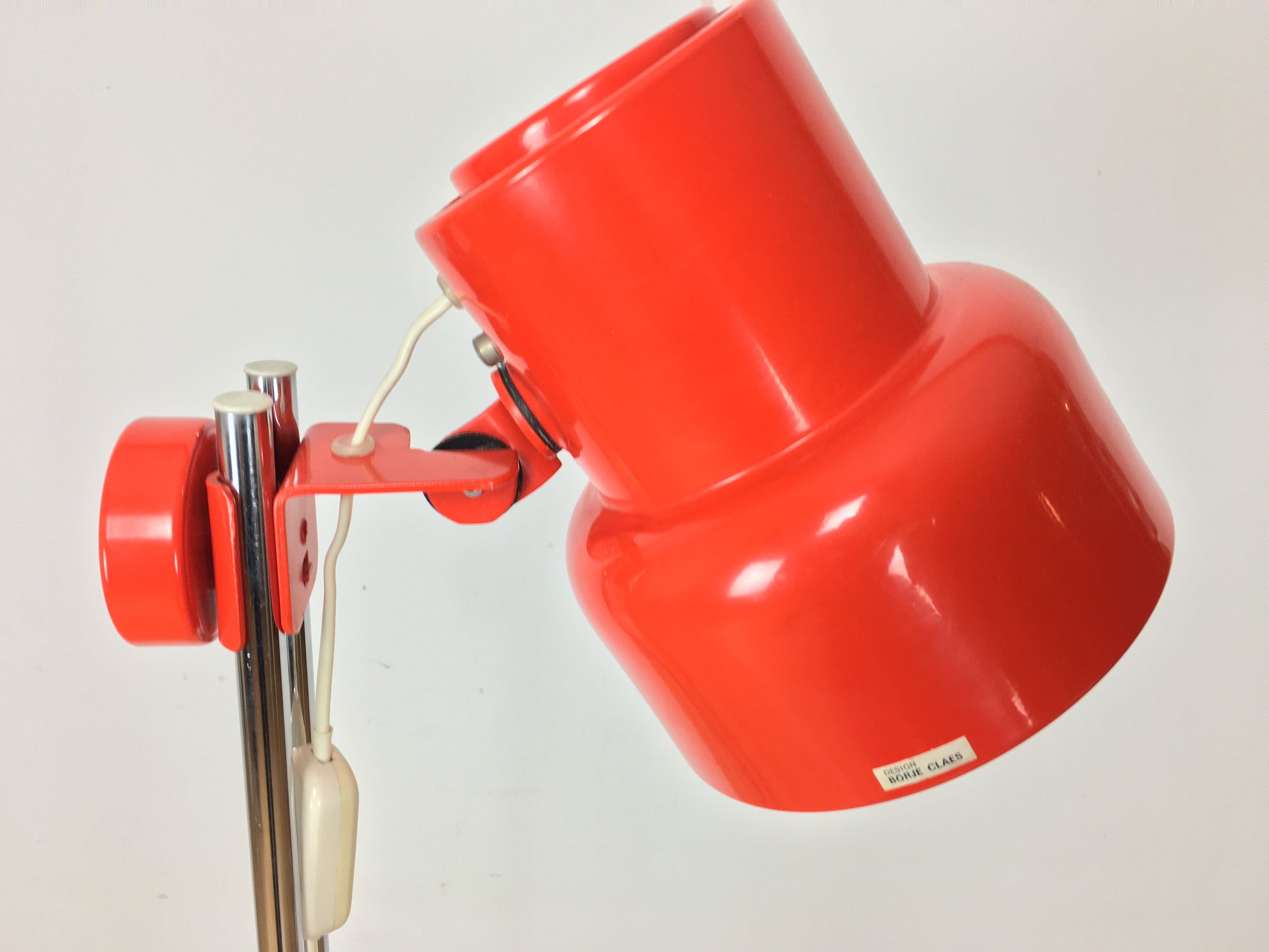 Lamppost for Ikea, space age, orange spot, 70s