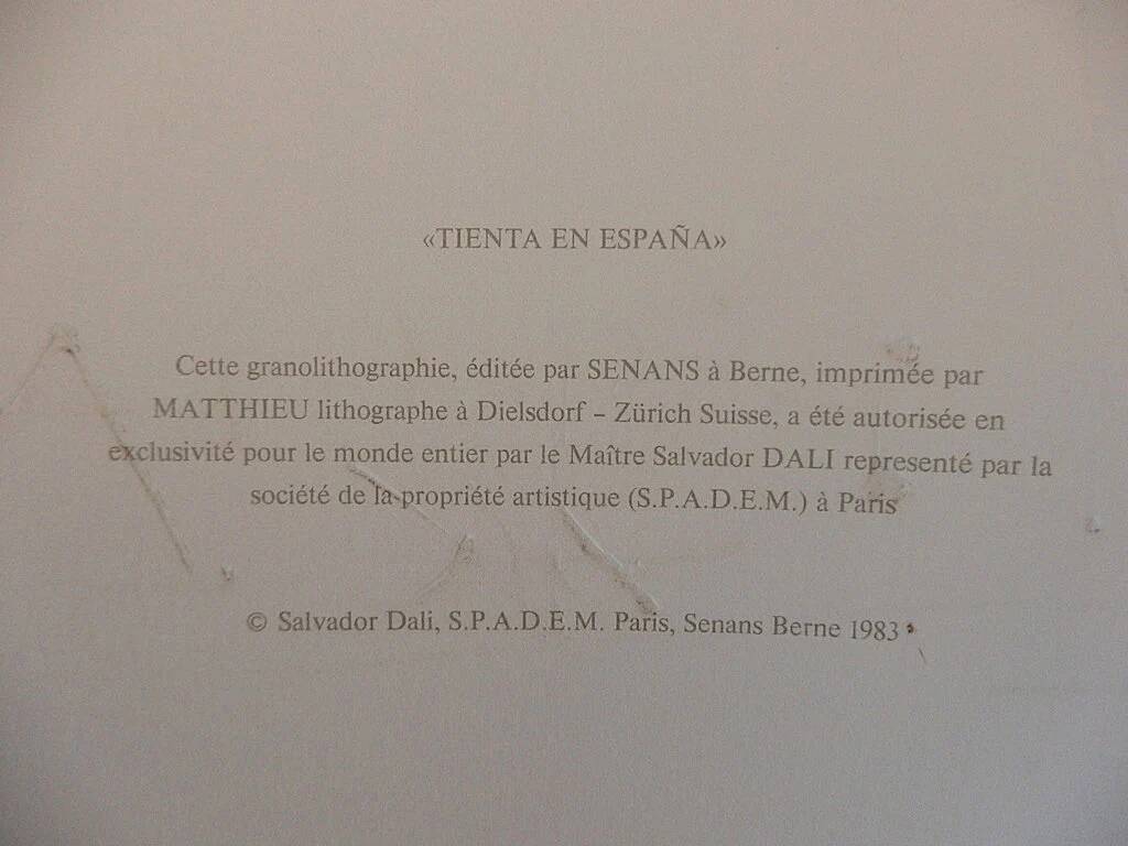 Salvador Dali: Temptation in Spain - Signed lithograph