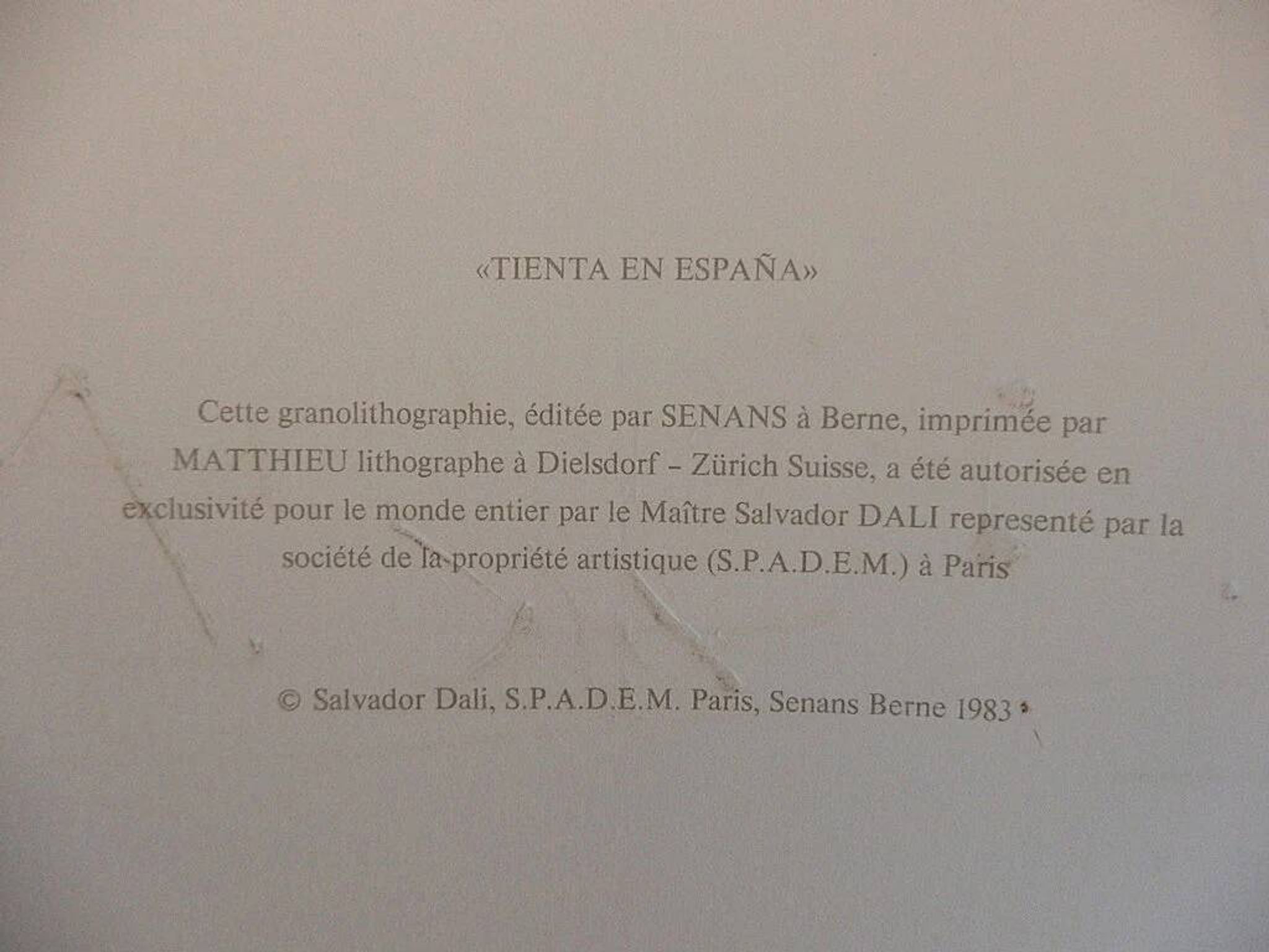 Salvador Dali: Temptation in Spain - Signed lithograph