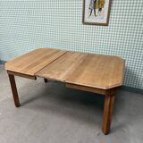 Art Deco extendable oak table, renovated