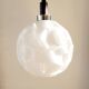 Lampe à suspension vintage, vermoedelijk Peill & Putzler, verre opalin avec relief