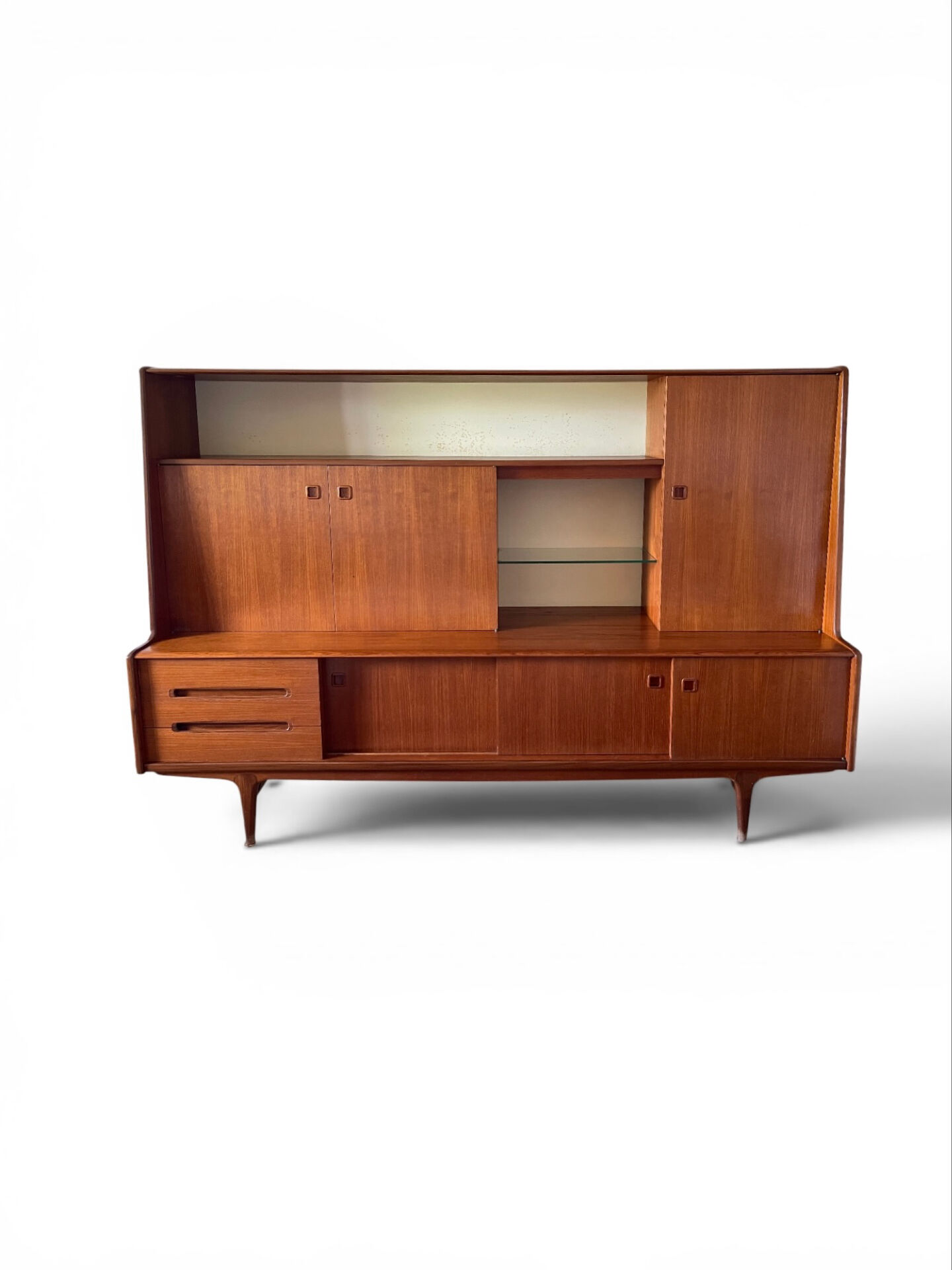 Scandinavian vintage teak library enfilade Denmark design -1960