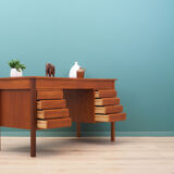 Bureau en teck, design danois, années 1970, fabriqué au Danemark