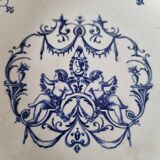 Plat compotier ancien moustiers jules vieillard bourdeux sur socle, fin 19è