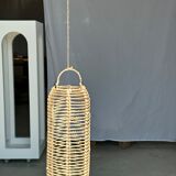 Small lantern-shaped rattan suspension H35 D15