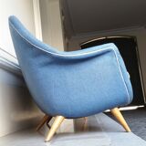 Sofa Sofa Arc curved EGG Scandinavian years 50-60